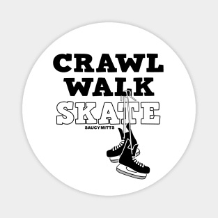 Crawl Walk Skate Hockey Baby Magnet
